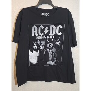 ACDC Highway To Hell Men's T-Shirt,  Size XL, Short Sleeve, Black, Band Tee